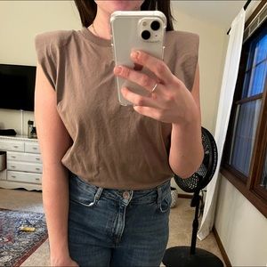 Zara shoulder pad shirt